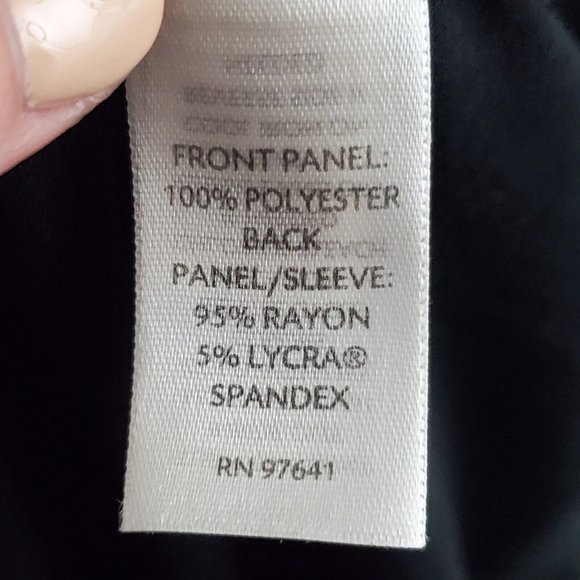 J Jill Wearever Womens Black Velour Tunic Blouse Size M Mixed Media Long Sleeve - Picture 6 of 8